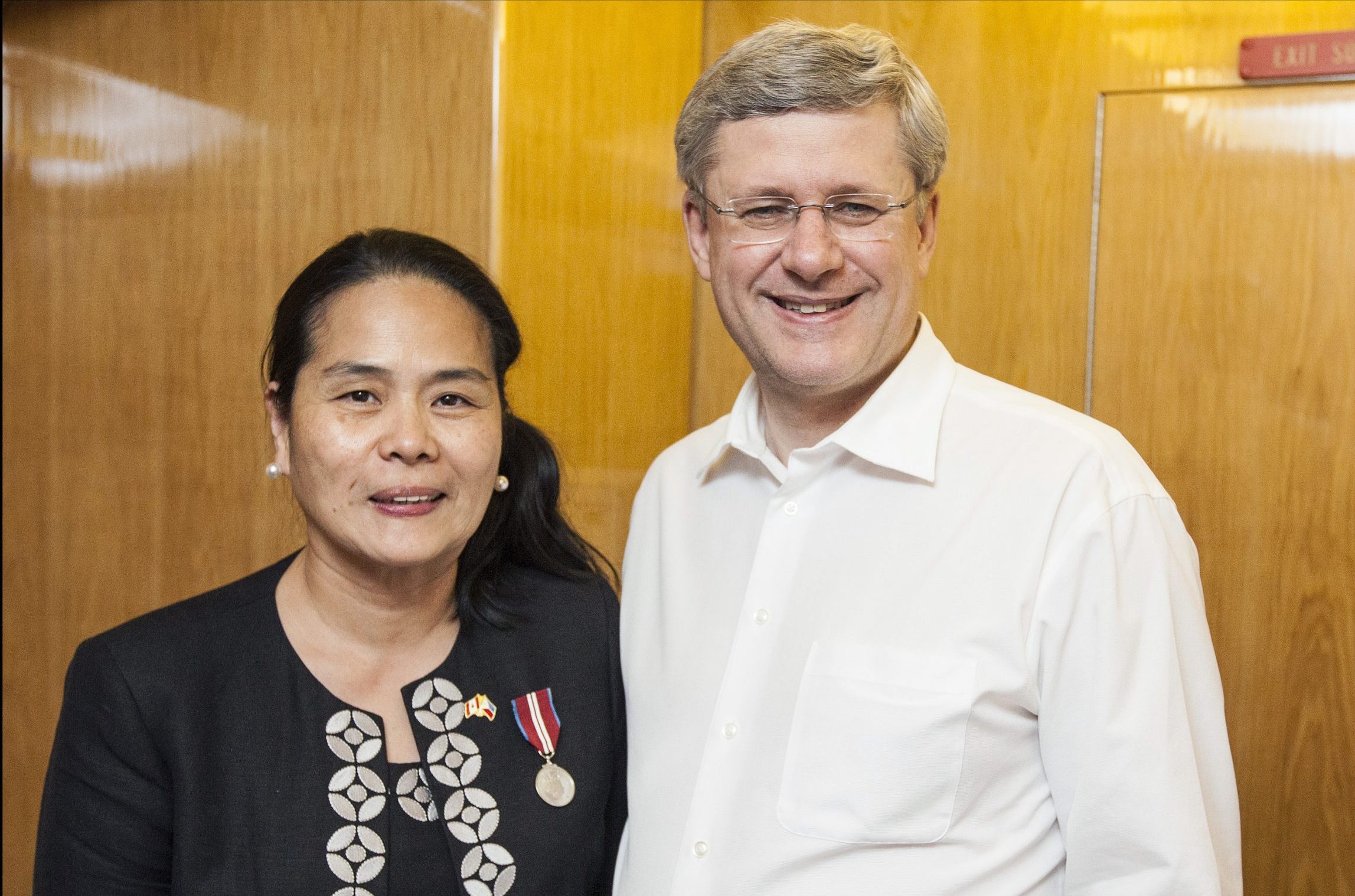 Maria Guiao With The Prime Minister Of Canada